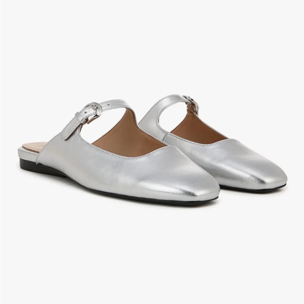 Naturalizer Mary Jane Mule in Silver Metallic, Size 11 - Picture 3 of 13